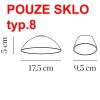 KOPELO SKLO TYP8 Stínítko typ.8 pro svítidlo KOPELO, materiál foukané sklo náhled 1