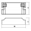 BROMWICH Napájecí zdroj konstatního proudu pro LED 10W, 350mA, vstup 230V, IP20, rozměry: 80x22x40mm. náhled 2