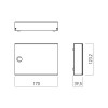 MIKADO box a zdroj 24V, 75W, IP20 Montážní box stropní, se zdrojem, 75W, vstup 230V, výstup 24V, materiál kov, povrch černá, IP40, tř.2, rozměry 170x39,5x123,2mm. náhled 2
