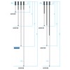 MIKADO V, LED 2W Lineární svítidlo, vertikální díl, těleso kov, povrch černá, difuzor plast opál, LED 2W, 194lm, teplá 3000K, Ra90, 230V, IP40, tř.3, rozměry d=16mm, h=319mm. náhled 8