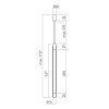 MIKADO HL 5W Závěsné svítidlo, základna a těleso hliník, povrch černá, difuzor plast opál, LED 5W, 489lm, teplá 3000K, Ra90, 24V, IP40, tř.3, rozměry d=16mm, h=537mm, vč závěs lanka l=1114mm, lze zkrátit. náhled 2