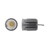 DRASEL VÝPRODEJ LED modul bodový, materiál hliník, povrch elox, sklo čiré, LED 10W, teplá 3000K, vyzař. úhel 36°, 230V/240mA, IP20, tř.2, d=50mm, h=63mm, vč trafa na kabelu náhled 1