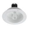 DELENO LED 2X9W Vestavné, dvoubodové svítidlo, nastav směr sv, materiál hliník černá, krycí plast transp, LED 2x9W, 1260lm, teplá 2700K, UGR<10, Ra90, 230V, IP20, tř.2, d=160mm, h=112mm, vč trafa náhled 2