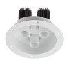 DELENO LED 3X9W Vestavné, trojbodové svítidlo, nastav směr sv, materiál hliník bílá, krycí plast transp, LED 3x9W, 1950lm, teplá 3000K, UGR<10, Ra90, 230V, IP20, tř.2, d=170mm, h=112mm, vč trafa náhled 1