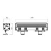 POLETIO LED reflektor 24W Světlomet venkovní reflektor, materiál hliník stříbrná, krycí sklo tvrzené, LED 24W, 3040lm, teplá 3000K,UGR<7, 230V, IK08, IP65, vyzař. úhel 30°, Ra80, tř.1+tř.3, 54x110x1000mm, vč trafa náhled 4