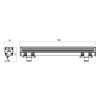POLETIO LED reflektor 24W Světlomet venkovní reflektor, materiál hliník stříbrná, krycí sklo tvrzené, LED 24W, 3040lm, teplá 3000K,UGR<7, 230V, IK08, IP65, vyzař. úhel 30°, Ra80, tř.1+tř.3, 54x110x1000mm, vč trafa náhled 5