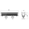 POLETIO LED reflektor L Světlomet venkovní reflektor, materiál hliník, povrch elox, krycí sklo tvrzené, LED 24W, 2712lm, teplá 3000K, UGR<7, 230V, IK08, IP65, vyzař. úhel 30°, Ra80, tř.1+tř.3,135x76x1000mm, vč trafa náhled 4