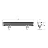 POLETIO LED reflektor L Světlomet venkovní reflektor, materiál hliník, povrch elox, krycí sklo tvrzené, LED 24W, 2712lm, teplá 3000K, UGR<7, 230V, IK08, IP65, vyzař. úhel 30°, Ra80, tř.1+tř.3,135x76x1000mm, vč trafa náhled 5