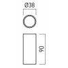 MELISSA MONTÁŽNÍ BOX DO ZEMĚ D=38mm Montážní box pro instalaci svítidla do podlahy/země, materiál PVC, povrch šedá, rozměry d=38mm, h=90mm náhled 2