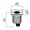 MELISSA LED IP67 čtvercové Zemní čtvercové svítidlo, materiál hliník, povrch nerez, krycí sklo čiré, LED 6W, 840lm, neutrální 4000K, statická zátěž 2000kg, UGR<7, Ra80, 24V, IK08, IP67, tř.3, rozměry 65x65x64mm, be náhled 2