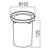 MELISSA MONTÁŽNÍ BOX DO ZEMĚ D=102mm Montážní box pro instalaci svítidla do podlahy/země, materiál PVC, povrch černá, rozměry d=102mm, h=125mm náhled 2