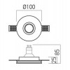 BOLETO GU10 1x35W kruhové Stropní, vestavné, bezrámečkové, bodové svítidlo, materiál sádra, povrch bílá, pro žárovku 1x35W, GU10, ES50, 230V, IP20, tř.1, rozměry d=100mm, h=85mm náhled 2