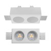 BOLETO 2x35W GU10 kruhové Stropní, podhledové, bezrámečkové, bodové svítidlo, materiál sádra, povrch bílá, pro žárovku 2x35W, GU10, ES50, 230V, IP20, tř.1, rozměry 110x80x150mm náhled 1