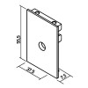 WORTHING EC 48V 33mm Koncová záslepka kolejnicového systému, těleso plast, povrch černá, rozměry 38x56x8mm , s otvorem pro napájecí kabel náhled 4