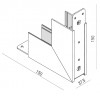 WORTHING VC DALI, 48V, 33mm Rohová L spojka 90°, vertikální, svislé odbočení - strop stěna, přisazeného/závěsného kolejnicového systému, materiál hliník, povrch černá, 48V, DALI, rozměry 150x150x38mm. slot pro svítidla 34mm náhled 2
