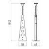 MESSA DRŽÁK 1F LIŠTY Držák 1-fázové lišty, materiál kov, povrch černá, IP20, tř.1, rozměry 58x61mm, nastavitelná výška od 200mm do 1100mm náhled 4