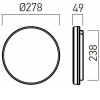 CAPTAIN LED IP54 kruh nouzové Nouzové venkovní  svítidlo, SA - záloha 1,5h, 1W, základna plast bílá, difuzor plast opál, LED 18W, 4780lm, přepínatelná teplota CCT 3000K/4000K/6500K, Ra80, 230V, IP54, IK08, tř.2, d=328mm, h=49mm náhled 2