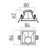 BLANDA 1x35W GU10 čtverec wallwasher Vestavné, stropní, bodové, čtvercové svítidlo, svítí ASYMETRICKY, těleso hliník, povrch vnější bílá, vnitřní bílá, pro žárovku 1x35W, GU10, ES50, 230V, IP40, tř.1, rozměry 84x84x45mm náhled 4