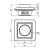 TR01 10-350W Nástěnný otočný stmívač intenzity světla, kryt plast, povrch bílá, 230V, 10-350W, TRIAC, IP20, do KU68, rozměry 84x84x57mm náhled 2