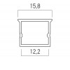 PRF difuzor II Difuzor k profilu pro LED pásky, materiál polykarbonát, povrch opál, rozměry 15,8x12,2mm, délka l=2000mm náhled 2