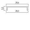 DEVONO DIFUZOR NA KLIP Difuzor k profilu pro LED pásky na klip, materiál polykarbonát PC, povrch opál, rozměry 28,6x5,3x2000mm náhled 3