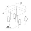 NERESIOLA čtverec pouze závěs Závěs pro svítidlo, materiál hliník, povrch bílá, rozměry 175x175x32mm, vč závěsu l=2500mm lze zkrátit, POUZE ZÁVĚS SVÍTIDLA náhled 6