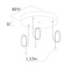 NERESIOLA kruh pouze závěs Závěs pro svítidla, materiál hliník, povrch bílá, rozměry d=210mm, h=32mm, vč závěsu l=2500mm, lze zkrátit, POUZE ZÁVĚS SVÍTIDLA náhled 5