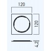 PRESSO stropní vestavné LED čtvercové Stropní, podhledové, bodové svítidlo čtvercové, těleso kov, povrch bílá, pro LED modul, 36,8W/52W, IP20, tř.3, rozměry 230x230x4,5mm, POUZE svítidlo, LED MODUL SAMOSTATNĚ náhled 5