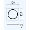 PRESSO stropní vestavné LED čtvercové Stropní, vestavné, bodové svítidlo čtvercové, těleso kov, povrch bílá, pro LED modul, 36,8W/52W, IP20, tř.3, rozměry 230x230x4,5mm, POUZE svítidlo, LED MODUL SAMOSTATNĚ náhled 5