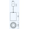 PRESSO závěsné LED Závěsné bodové svítidlo, těleso kov, povrch bílá, pro LED modul 18,3W, IP20, rozměry d=150mm, h=201mm, vč závěsného kabelu l=1200mm lze zkrátit, POUZE svítidlo, LED MODUL SAMOSTATNĚ náhled 7