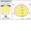 DENIU 40W, CCT, IP44 Stropní přisazené svítidlo, hliník, povrch bílá, difuzor plast opál, LED 40W, CCT přepínač teplá 3000K, neutrální 4000K, denní 6000K, Ra80, 230V,  IP44, tř.1, d=505mm, h=87,4mm. náhled 2