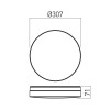 DENIU 40W, CCT, IP44 Stropní přisazené svítidlo, hliník, povrch bílá, difuzor plast opál, LED 40W, CCT přepínač teplá 3000K, neutrální 4000K, denní 6000K, Ra80, 230V,  IP44, tř.1, d=505mm, h=87,4mm. náhled 3
