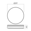 DENIU 40W, CCT, IP44 Stropní přisazené svítidlo, hliník, povrch bílá, difuzor plast opál, LED 40W, CCT přepínač teplá 3000K, neutrální 4000K, denní 6000K, Ra80, 230V,  IP44, tř.1, d=505mm, h=87,4mm. náhled 4