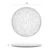 CALIPSO LED 55W stropní Stropní, přisazené svítidlo, základna kov, bílá, stínítko plast, bílá, LED 55W, teplá 2700K, 4856lm/2884lm, Ra90, stmívatelné PUSH, 230V, d=526mm, h=76mm náhled 11