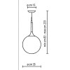 CASTORE SOSP 35 Závěsné svítidlo, těleso termoplast, povrch bílá, difuzor sklo opál, pro žárovku 1x150W, E27, 230V, IP20, d=350mm, závěs=830-2330mm náhled 4