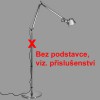 TOLOMEO NERO Stolní lampa, těleso hliník, ramena hliník lesk, klobouk elox černá, pro žárovku 1x70W, E27, 230V, IP20, 2 ramena cca 480mm + 530mm, BEZ ZÁKLADNY, vč vypínače náhled 5