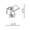 TOLOMEO MICRO PINZA Lampa s klipem, těleso hliník povrch elox šedostříbrná, pro žárovku 1x60W, E14, 230V, IP20, 200x160mm, vypínač na kabelu náhled 3