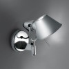 TOLOMEO LED FARETTO Nástěnná lampa, základna hliník, povrch leštěný hliník, stínítko matný hliník, 10W LED teplá 3000K, 410lm/cca 20W žár., 230V, IP20, tř.1, 270x230mm náhled 1