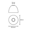 NUR Stropní svítidlo, těleso hliník, povrch šedočerná antracit, difuzor polykarbonátu, pro žárovku 1x150W, E27, 230V, IP20, tř.1, d=360mm, h=280mm náhled 3