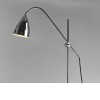 BIZMIT stojací lampa 42W E27 Stojací lampa, nastav kryt, sklápěcí rameno, zákl kov, povrch chrom lesk, kryt kov vnější černá, vnitřní bílá, pro žár 42W, E27, 230V, IP20, tř.2, rozměry 1700x660mm, vypínač na kabelu náhled 3