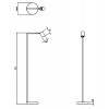 DIOPTAS FL Stojací lampa, nastavitelný směr svícení, materiál kov, povrch bílá, pro žárovku 6W, GU10 ES50, 230V, IP20, tř.2, rozměry 1225x285mm, vypínač na kabelu náhled 4