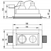 PINGIR BODOVÉ 2x50W GU10 Vestavné stropní bodové svítidlo, výklopné +-20°, tvar obdélník, materiál sádra, povrch bílá, pro žárovku 2x50W, GU10, 230V, IP20, tř.1, rozměry 115x195x140mm náhled 5