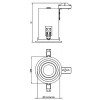 BINTONIT KRUH 50W GU10 Stropní vestavné svítidlo kruhové, materiál hliník, povrch bílá, pro žárovku 50W, GU10, 230V, IP20, tř.1, rozměry d=100m, h=147mm náhled 14