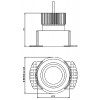 BAKERIT 7,4W LED KRUH Stropní vestavné svítidlo, výklopné +-20°, materiál kov, povrch bílá, LED 7,4W, teplá 2700K, 528lm, Ra80, 230V, IP20, tř.3, rozměry d=72mm, h=74mm, BEZ trafa, vč.sv.zdr náhled 9