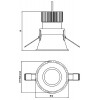 BAKSANIT 50W GU10 KRUH Stropní vestavné svítidlo, materiál kov, povrch bílá, pro žárovku 50W, GU10, 230V, IP20, tř.1, rozměry d=82mm, h=115mm náhled 15