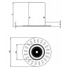 BAKERIT 7,4W LED KRUH Stropní vestavné svítidlo, výklopné +-20°, materiál kov, povrch bílá, LED 7,4W, teplá 2700K, 528lm, Ra80, 230V, IP20, tř.3, rozměry d=72mm, h=74mm, BEZ trafa, vč.sv.zdr náhled 10