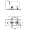 BINTONIT 2x50W GU10 Stropní vestavné svítidlo, výklopné +-20°, materiál hliník, povrch bílá, pro žárovku 2x50W, GU10, 230V, IP20, tř.1, rozměry 210x100x143mm náhled 17