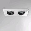 ALIET 2x6W LED IP65 OBDÉLNÍK Vestavné stropní bodové svítidlo, materiál kov, povrch bílá, kryt sklo čiré, LED 2x6W, teplá 3000K, 1191lm, Ra80, 350mA, IP65, tř.3, rozměry 90x175x75mm, BEZ trafa náhled 1