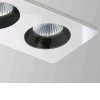 ALIET 2x6W LED IP65 OBDÉLNÍK Vestavné stropní bodové svítidlo, materiál kov, povrch bílá, kryt sklo čiré, LED 2x6W, teplá 3000K, 1191lm, Ra80, 350mA, IP65, tř.3, rozměry 90x175x75mm, BEZ trafa náhled 2