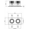 ALIET 2x6W LED IP65 OBDÉLNÍK Vestavné stropní bodové svítidlo, materiál kov, povrch bílá, kryt sklo čiré, LED 2x6W, teplá 3000K, 1191lm, Ra80, 350mA, IP65, tř.3, rozměry 90x175x75mm, BEZ trafa náhled 5